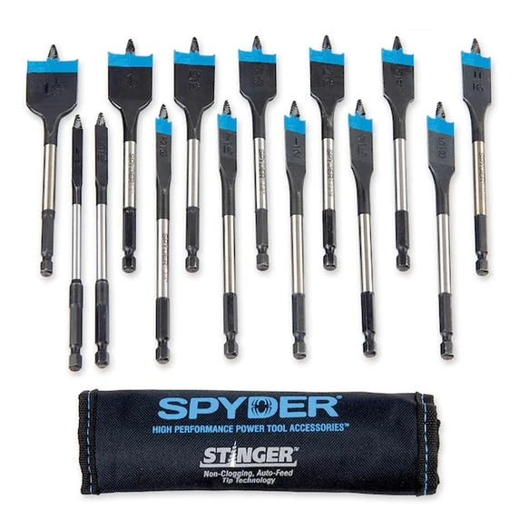 Spyder 14Pc. Spade Bit Set W/ Pouch 11001 4 Spyder 14Pc. Spade Bit Set W/ Pouch 11001 - Image 2