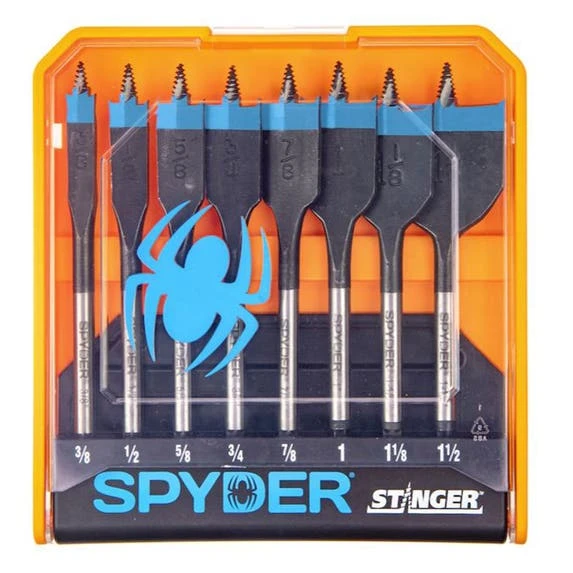 Spyder 8Pc. Spade Bit Set W/ Hard Case 11026 - Image 2