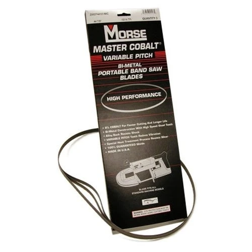 MK Morse 35-3/8" X 1/2" X 0.020" Master Cobalt Band Saw Blades 8/11 TPI (3-Pack) ZWEP35811MC 4 MK Morse 35-3/8" X 1/2" X 0.020" Master Cobalt Band Saw Blades 8/11 TPI (3-Pack) ZWEP35811MC - Image 2