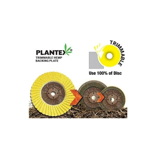 CS Unitec PLANTEX 4-1/2" Sunfire Ceramic Flap Disc 40/60 Grit 5/8-11 (10 Pack) 93520 - Image 2
