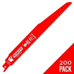 Freud Diablo Blades Freud Diablo 9" Steel Demon Thick Bi-Metal 8/10 TPI Reciprocating Saw Blade (200 Pack) DS0908BFD200"