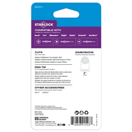 Imperial Blades Starlock 2" Soft Material Flexible Scraper IBSL520-1 - Image 3