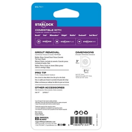 Imperial Blades Starlock 3" Diamond Grit Segment Blade IBSL710-1 - Image 3