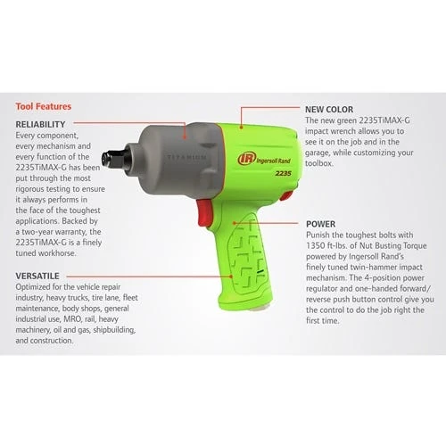 Ingersoll Rand 1/2" Air Impact Wrench 2235TiMAX-G - Image 3