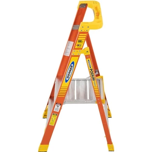 Werner Ladders & Fall Protection Werner 8' Fiberglass Podium Ladder 2' Platform Type IA PD6202 - Image 3