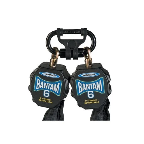 Werner Ladders & Fall Protection Werner Bantam 6' Web Self-Retracting Lifeline Twinleg Carabiner R431006 - Image 2