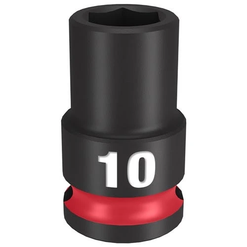 Milwaukee Tools Milwaukee Shockwave Impact Duty 3/8 Drive 10mm Standard 6 Point Socket 49-66-6134 3 Milwaukee Tools Milwaukee Shockwave Impact Duty 3/8 Drive 10mm Standard 6 Point Socket 49-66-6134