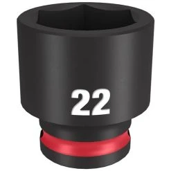 Milwaukee Tools Milwaukee Shockwave Impact Duty 3/8 Drive 22mm Standard 6 Point Socket 49-66-6145