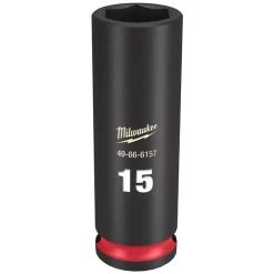 Milwaukee Tools Milwaukee Shockwave Impact Duty 3/8 Drive 15mm Deep 6 Point Socket 49-66-6157