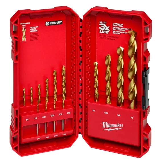 Milwaukee Tools Milwaukee THUNDERBOLT® Titanium Drill Bit Set – 14PC 48-89-0011