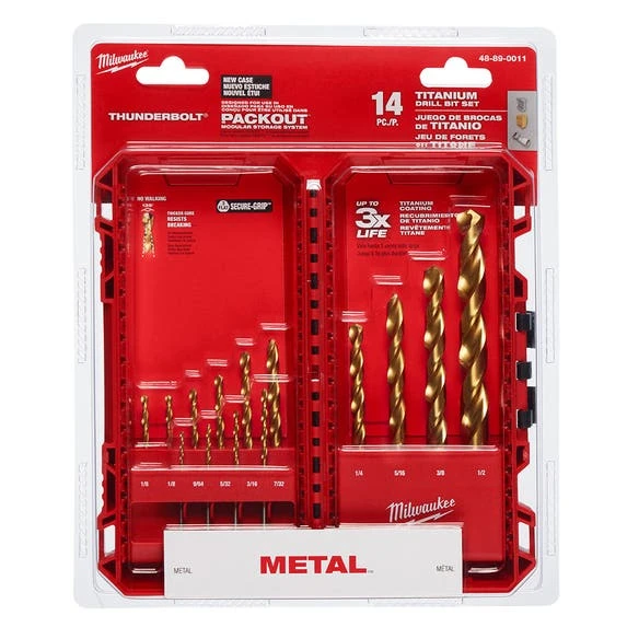 Milwaukee Tools Milwaukee THUNDERBOLT® Titanium Drill Bit Set – 14PC 48-89-0011 - Image 2