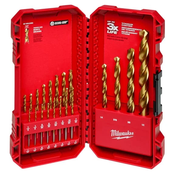 Milwaukee Tools Milwaukee THUNDERBOLT® Titanium Drill Bit Set – 20PC 48-89-1105 3 Milwaukee Tools Milwaukee THUNDERBOLT® Titanium Drill Bit Set – 20PC 48-89-1105