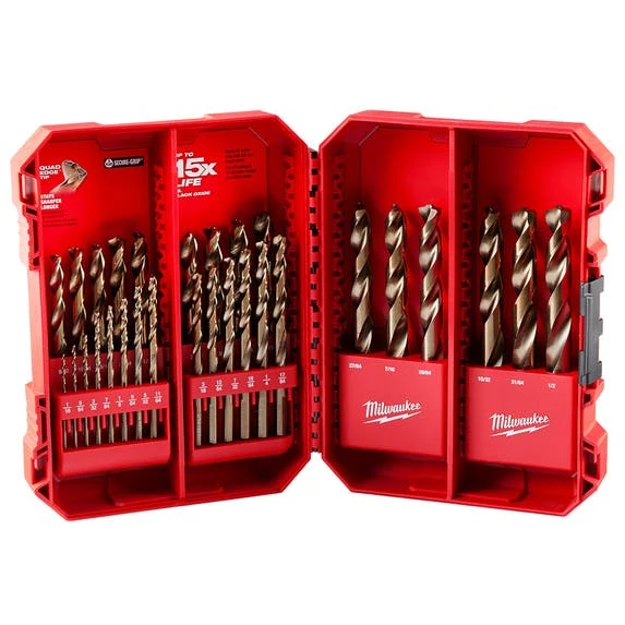 Milwaukee Tools Milwaukee RED HELIX™ Cobalt Drill Bit Set – 29PC 48-89-2332