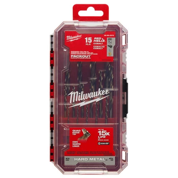 Milwaukee Tools Milwaukee RED HELIX™ Cobalt Drill Bit Set – 15PC 48-89-2370 - Image 2