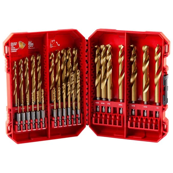 Milwaukee Tools Milwaukee SHOCKWAVE Impact Duty™ RED HELIX™ Titanium Drill Bit Set - 29PC 48-89-4672
