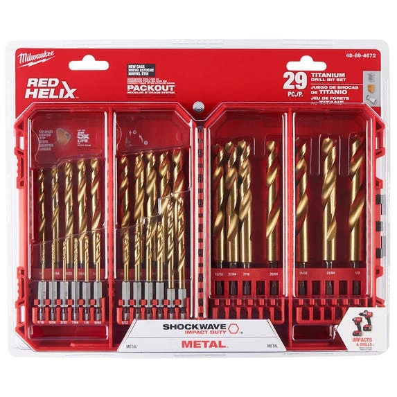 Milwaukee Tools Milwaukee SHOCKWAVE Impact Duty™ RED HELIX™ Titanium Drill Bit Set - 29PC 48-89-4672 - Image 2