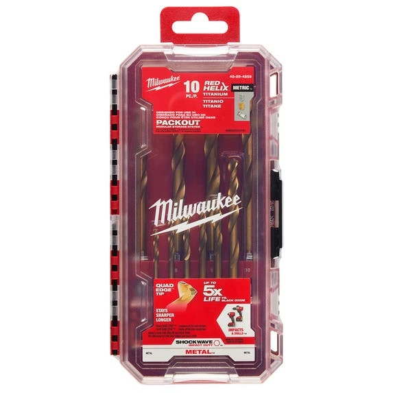 Milwaukee Tools Milwaukee SHOCKWAVE Impact Duty™ RED HELIX™ Titanium Metric Drill Bit Set - 10PC 48-89-4859 - Image 2