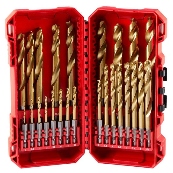 Milwaukee Tools Milwaukee SHOCKWAVE Impact Duty™ RED HELIX™ Titanium Metric Drill Bit Set - 25PC 48-89-4861