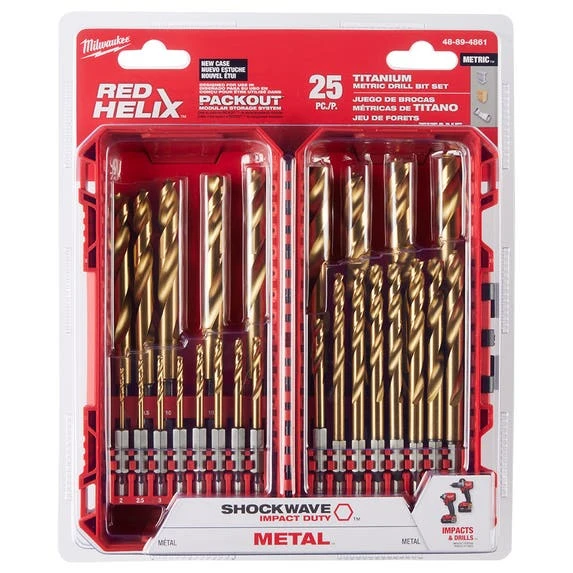 Milwaukee Tools Milwaukee SHOCKWAVE Impact Duty™ RED HELIX™ Titanium Metric Drill Bit Set - 25PC 48-89-4861 - Image 2
