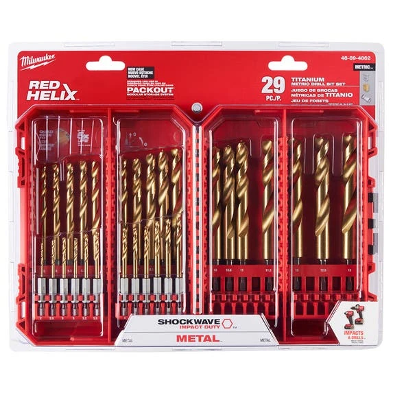 Milwaukee Tools Milwaukee SHOCKWAVE Impact Duty™ RED HELIX™ Titanium Metric Drill Bit Set - 29PC 48-89-4862 - Image 2