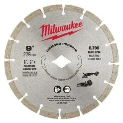 Milwaukee Tools Milwaukee 9" Diamond Premium Segmented Blade 49-93-7025
