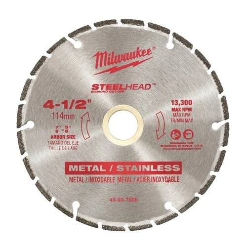 Milwaukee Tools Milwaukee 4-1/2" STEELHEAD Diamond Cut-Off Blade 49-93-7805