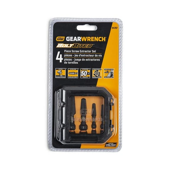 Gearwrench Tools Gearwrench 4 Pc. Bolt Biter Screw Extractor Set 84787 - Image 3