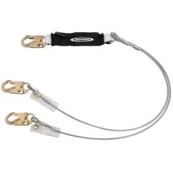 Werner Ladders & Fall Protection Werner 6' DeCoil Twin Leg Cable Leading Edge Lanyard C461120LE