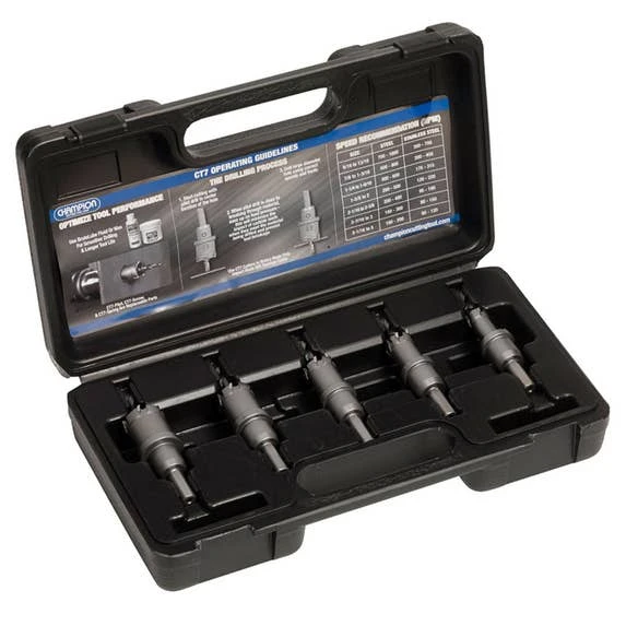 Champion Cutting Tools Champion 5 Pc. Carbide Tipped Hole Cutter Set CT7P-SET-4 3 Champion Cutting Tools Champion 5 Pc. Carbide Tipped Hole Cutter Set CT7P-SET-4