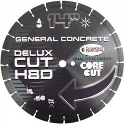 Diamond Products 14" X .125" Delux-Cut Wet/Dry High Speed Blade H8D Concrete 70499