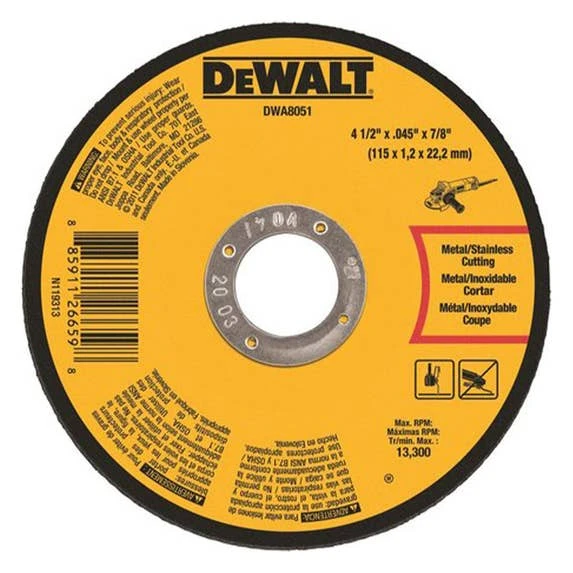 DeWalt Power Tools DeWalt 4-1/2" X .045" X 7/8" Metal Cut-Off Wheel (10 Pack) DWA8051T10