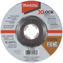 Makita Tools Makita X-LOCK 5" X 1/4" X 7/8" Type 27 General Purpose 36 Grit Abrasive Grinding Wheel For Metal & Stainless Steel Grinding E-00468