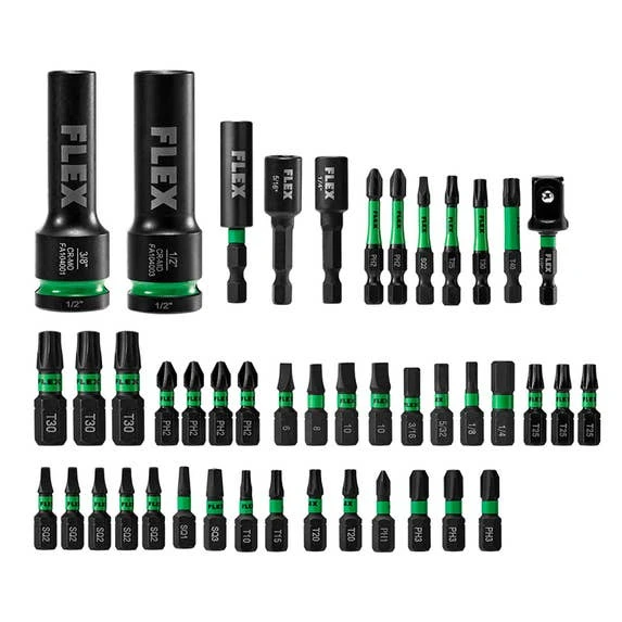 Flex Power Tools Flex Impacks 45-Piece Impact Driver Bit Set FAM10103-45 - Image 2
