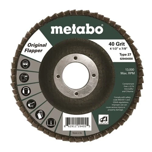 Metabo Tools Metabo 4.5" Original Flap Disc 60 Grit Type 27 629468000