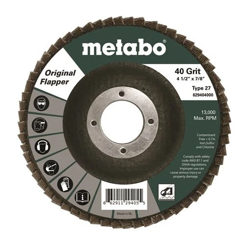 Metabo Tools Metabo 4.5" Original Flap Disc 80 Grit Type 27 629469000