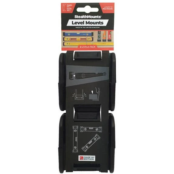 StealthMounts Universal Level Holder (2 Pack) OM-LM-BLK-2