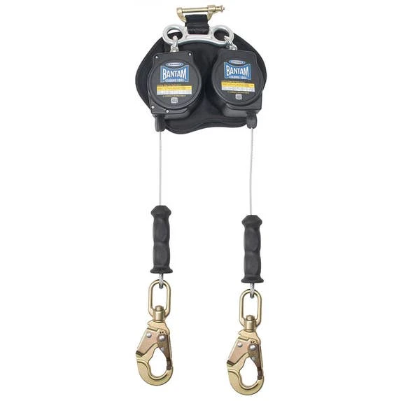 Werner Ladders & Fall Protection Werner Bantam Twinleg 8' Cable Leading Edge Self-Retracting Galvanized Steel Lifeline W/ Steel Swivel Snap Hook R413008LE