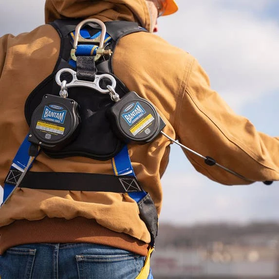 Werner Ladders & Fall Protection Werner Bantam Twinleg 8' Cable Leading Edge Self-Retracting Galvanized Steel Lifeline W/ Steel Swivel Snap Hook R413008LE - Image 3