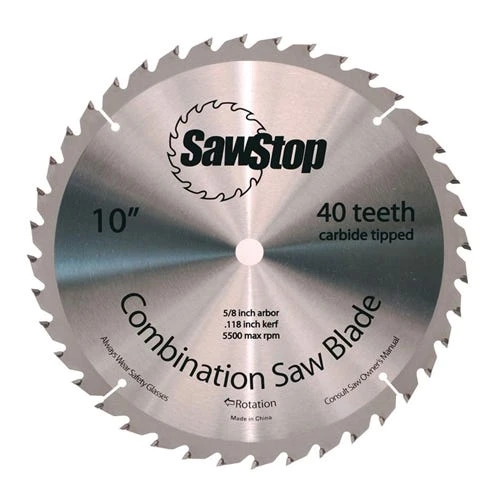 Sawstop Table Saws SawStop 10" 40-Tooth Combination Table Saw Blade CNS-07-148