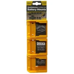 Stealthmounts DeWalt Battery Mounts 20v/60v (6 Pack) BM-DW20-YLW-6