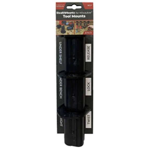 Stealthmounts Milwaukee M12 Tool Mount (3 Pack) TM-MW12-BLK-3