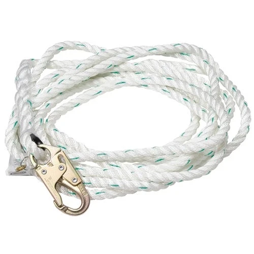 Werner Ladders & Fall Protection Werner 50' Vertical Lifeline - 5/8" Poly Blend Rope W/ Snap Hook L201050