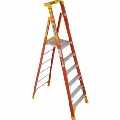 Werner Ladders & Fall Protection Werner 12' Fiberglass Podium Ladder 6' Platform Type IA PD6206