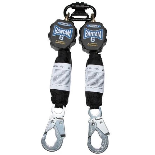 Werner Ladders & Fall Protection Werner Bantam 6' Web Self-Retracting Lifeline Twinleg Carabiner R431006