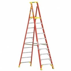Werner Ladders & Fall Protection Werner 16ft. Reach Height Fiberglass Podium Ladder 10ft. Type IA PD6210